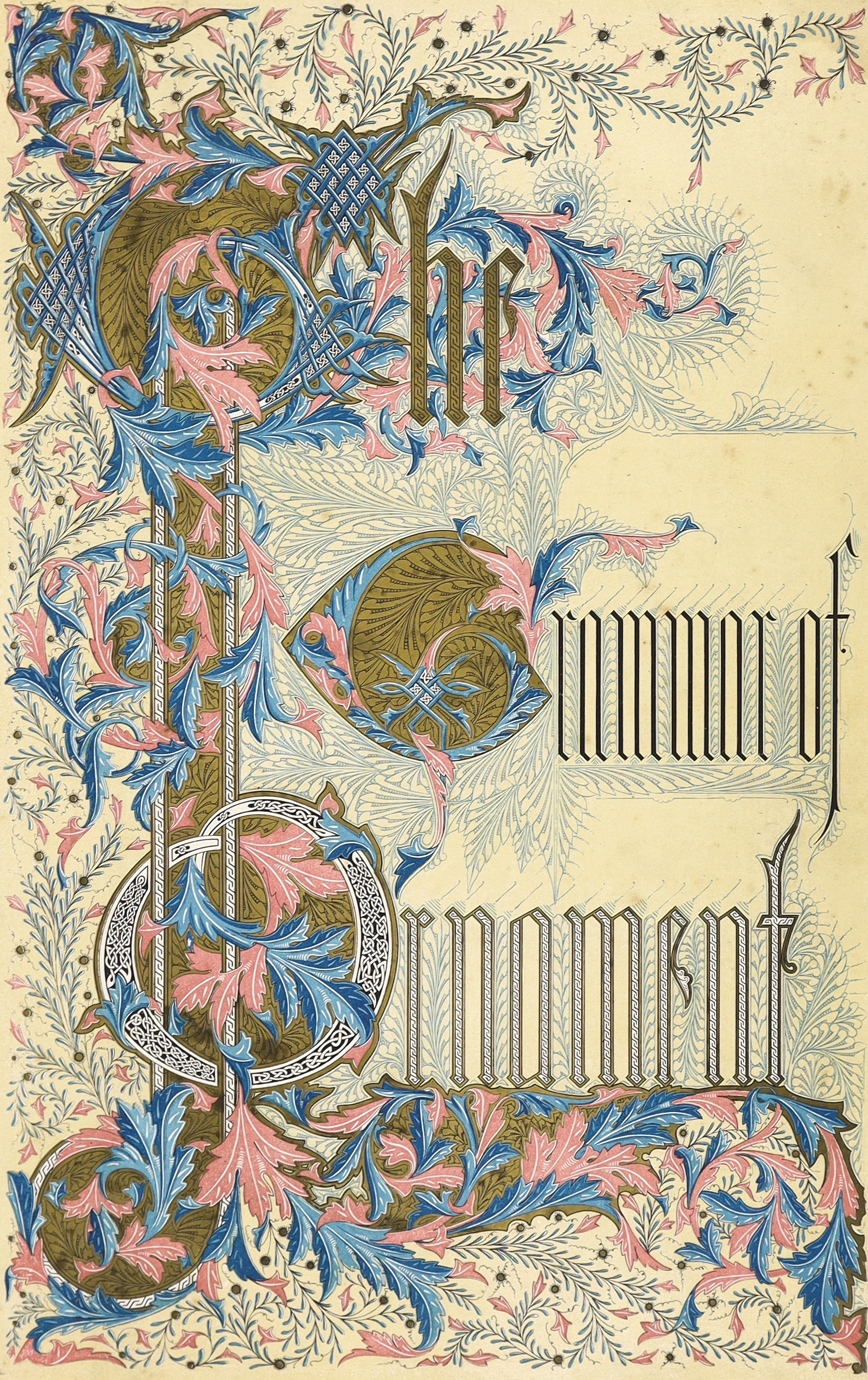 Owen Jones - Grammar of Ornament. Illustrated by Examples of Various Styles of Ornament, one hundred folio plates, drawn on stone by F. Bedford and printed in colours by Day and Son, First Edition. pictorial title (in go